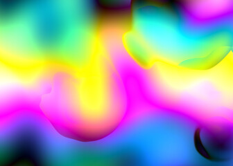 Fluid Neon Gradient Background in Multicolor Blends - Abstract Vibrant Glow Texture for Modern Visual and Digital Art Projects