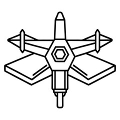 drone line art vector