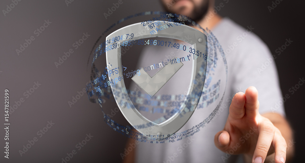 Aufkleber Secure your data with robust cybersecurity.  Protect your digital assets from threats.