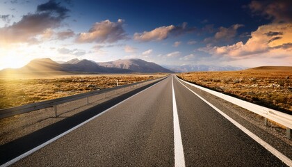 Naklejka premium empty road journey travel destination asphalt highway