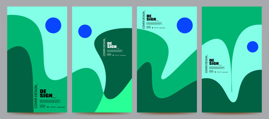 abstract trendy background set design template