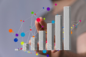Visual representation of business growth and data analysis.  Ideal for financial reports and...