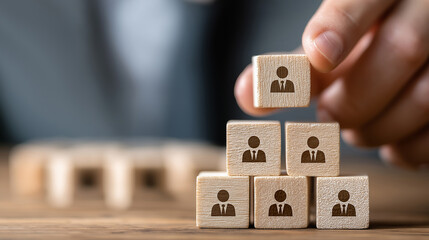 Strategic Talent Management, HR Professional Selecting Key Personnel, Leadership Development and Organizational Structure Building Concept