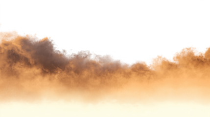 Golden clouds isolated on white background