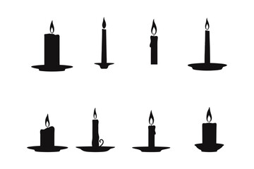 set of black candles