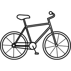 Bicycle line art vector