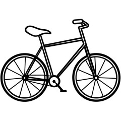 Fototapeta premium Bicycle line art vector