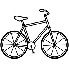Bicycle line art vector