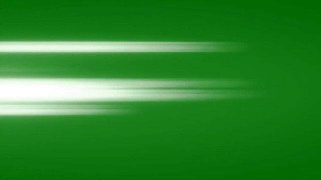 Abstract Green Background with White Light Streaks Speed Motion
