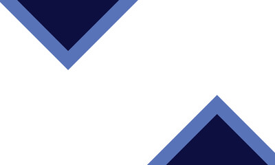 Minimal abstract background featuring two navy and blue corner triangles on a clean white space. Ideal for business templates, modern flyers, posters, digital presentations, or corporate layouts.