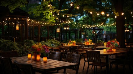 dining restaurant lights