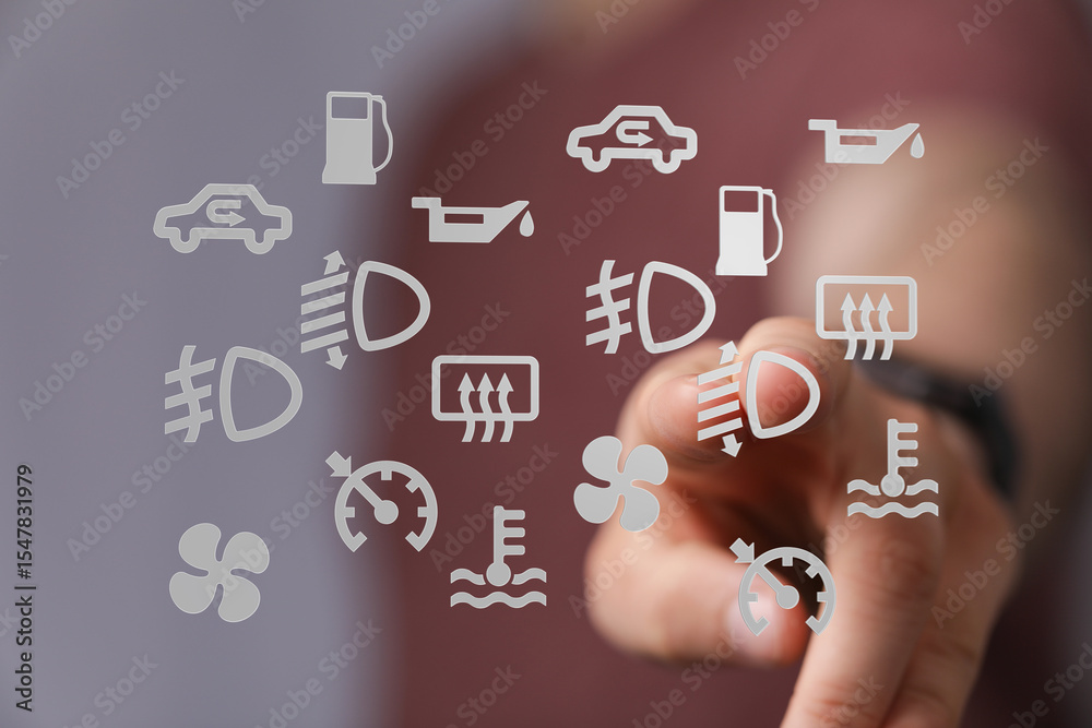 Poster learn to identify and understand common car dashboard warning lights. avoid costly repairs!