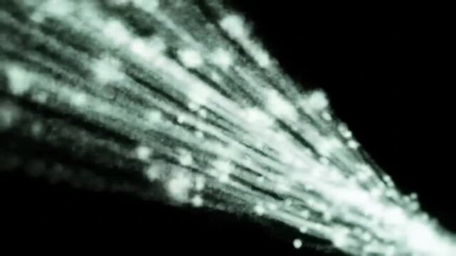 Abstract Green Light Streaks, Sparkling Dust, Glowing Particles, Celestial, Cosmic, Night Sky, Starr