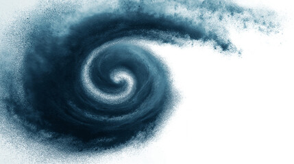 Fototapeta premium swirling vortex of smoke isolated on white background