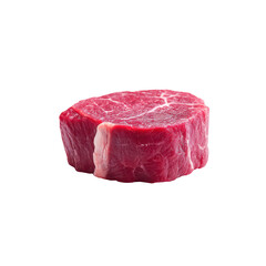 Fototapeta premium Raw beef cut showcasing texture and marbling for culinary and food photography use on transparent background