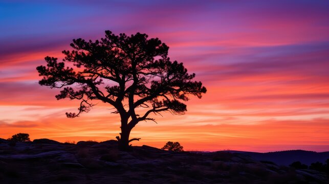backdrop pinon tree