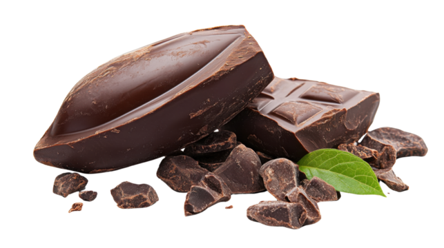 Cacao isolated on white background