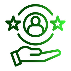 Customer Loyalty Cycle Icon Outline Gradient Style for Retention and Engagement Strategies.