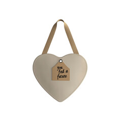 Heart-Shaped Bag with "You Fed a Future" Tag - Donation, Charity, and Giving Concept