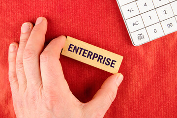 The concept word ENTERPRISE. Success Entrepreneurship Business Startup Technology Internet Network...