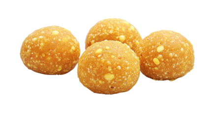 Laddu indian dessert food isolated on a white background