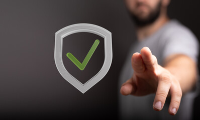 Cybersecurity, data protection, online safety, secure access, verified, privacy, digital shield,...