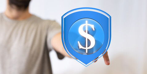 Image depicting financial security and protection. Ideal for finance, banking, and insurance.