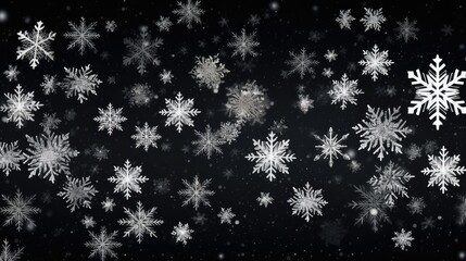 festive black snowflake background