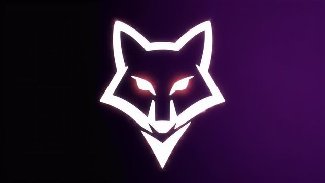 Glowing Fox Emblem: Modern Digital Graphic