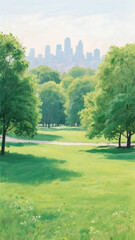 Obraz premium park in the city