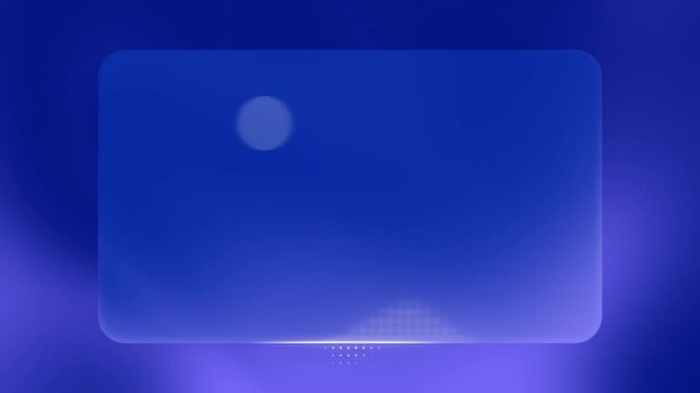 Modern Liquid Glass UI Overlay on Blue Gradient Background with Halftone and Bokeh Effects