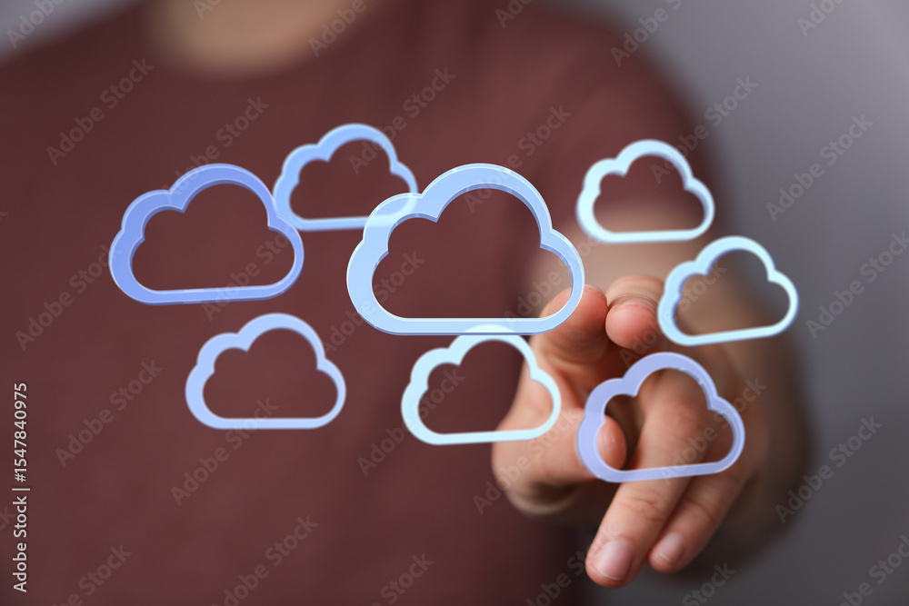 Poster Secure cloud storage, data backup, and network solutions for business and personal use.