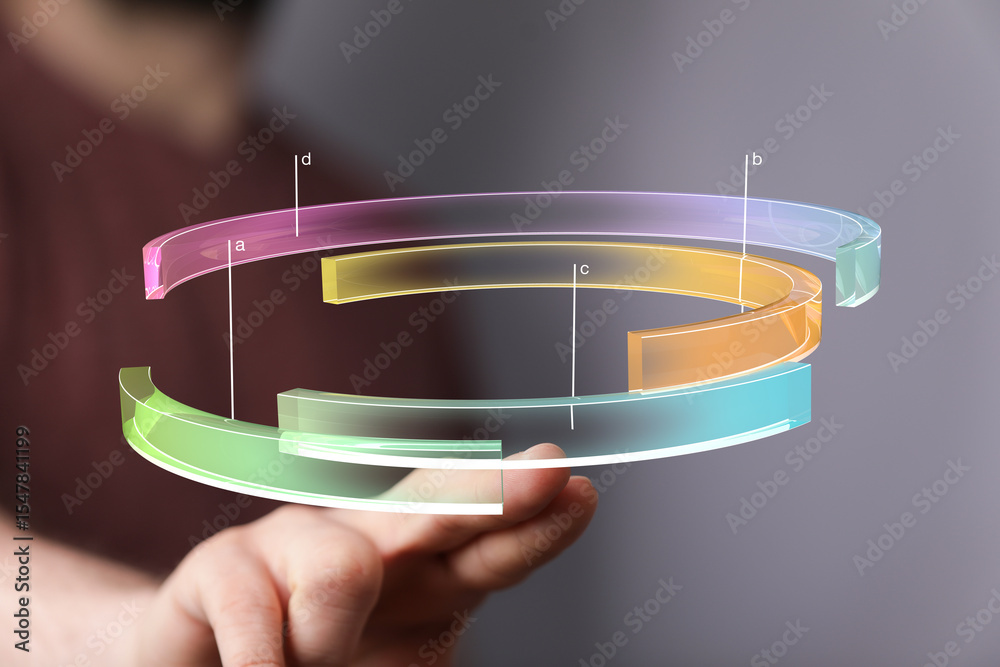 Poster modern technology, data analysis, digital display, futuristic interface, innovative concept. stock p
