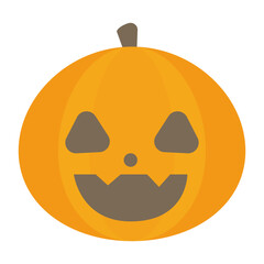 シンプルで可愛いハロウィンのジャックオーランタンのイラスト