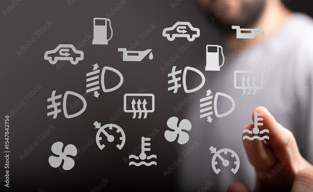 Poster Learn to identify and understand your car's dashboard warning lights.  Prevent costly repairs!