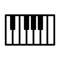 Piano icon vector. Сlassical music illustration sign. solfeggio symbol. music logo. notes web icons.