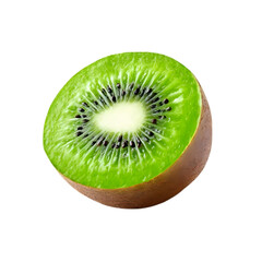 fresh ripe juicy kiwi half isolated on white background. Ai Generated Images