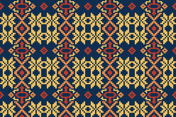 Obraz premium seamless geometric pattern, ethnic, texture, art, design, pixel, pattern, seamless, colours, textile, tile, fabric, vintage, retro, decor, decoration, background, clothes, embroidery, wallpaper, geome