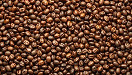 Intricate vector seamless pattern of closely packed coffee beans, abstract, beverage