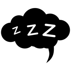 ZZZ icon vector. Sleep illustration sign. Rest symbol or logo.