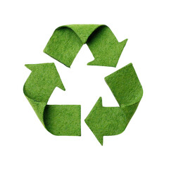 Fototapeta premium Green recycle symbol concept isolated on transparent background
