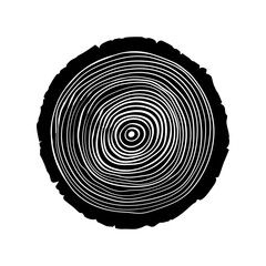 Fototapeta premium Wood Slice icon vector. Wood Rings illustration sign. Tree symbol. Sawmill logo.