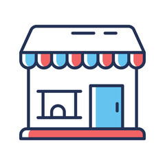 Obraz premium Check out this outline icon of storefront with signage