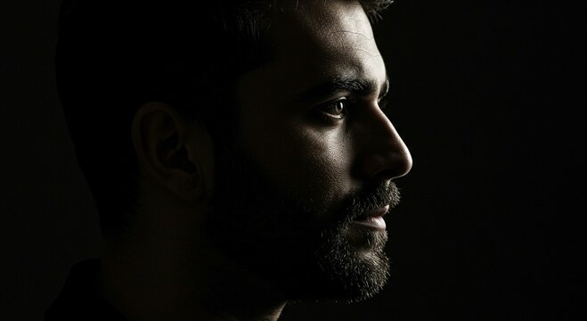 Profile portrait of a man