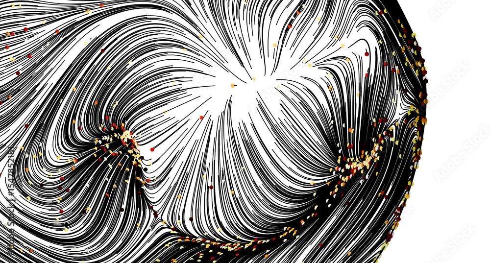 Poster high-resolution stock photo of abstract swirling lines and colorful speckles. perfect for design pro