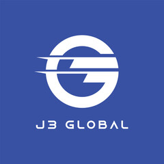 vector logo combination of letters J, G and number 3