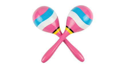 Isolated Pink Maracas
