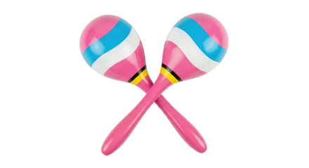 Isolated Pink Maracas