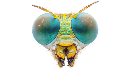 Midge insect magnified view Transparent background, PNG file