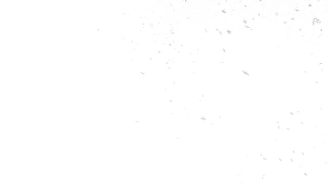 Winter Flurry: Mesmeric 3D Illustration Depicting Descending Festive Snowflakes